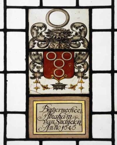 Wapenruit van burgemeester Abraham van Suchtelen 1646 (Collectie Deventer Musea)